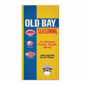 Old Bay Logo Wall Bottle Opener Sign - NEW Fast Ship